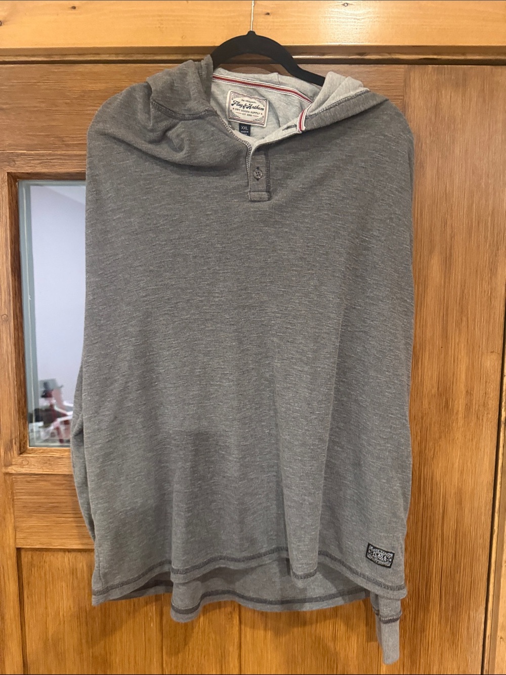 Gray Hooded Pullover Sweatshirt - Tailored Casual